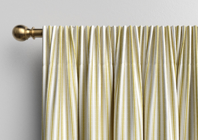 Lace Stripes, Saffron - Made to Measure Curtains - Image 9
